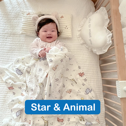 Bamboo Muslin Swaddle Blanket (120x120cm)