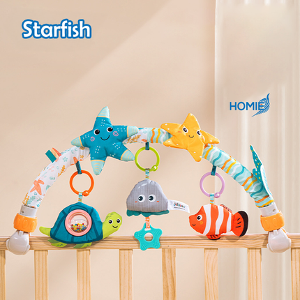 Stroller Clip (0-1 Year Soothing & Educational Crib & Car Seat Hanging Toy)