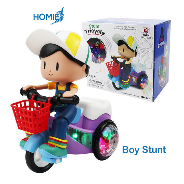 Stunt Bicycle 360 Degree Electric Rotating Lighting & Music/Dancing Bike Tricycle Stunning Sounds