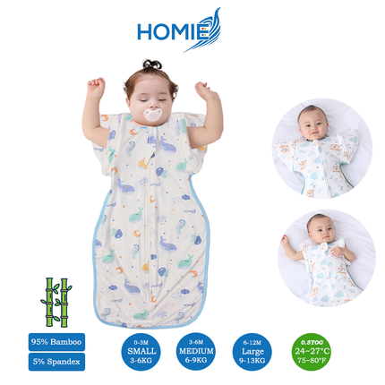 (A) 2 in 1 Transitional Swaddle Cotton & Bamboo Material