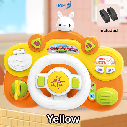 Steering Wheel Toy Driving Simulation/Stroller Game Play/Hand-Eye Coordination/Cognitive Skill (Copy)