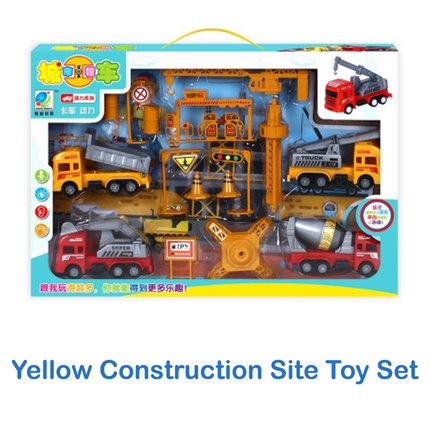 CITY CONSTRUCTION VEHICLE PLAYSET engineering truck toy with helicopter and crane