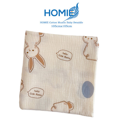 Bamboo Muslin Swaddle Blanket – Ultra-Soft & Breathable (105x105cm)