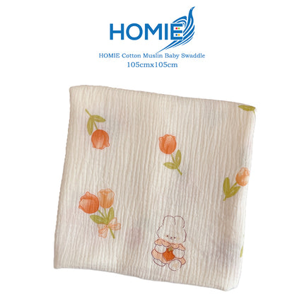 Bamboo Muslin Swaddle Blanket – Ultra-Soft & Breathable (105x105cm)