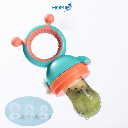 HOMIE baby fresh fruit food feeder nibbler pacifier silicone baby fruit food feeder pacifier