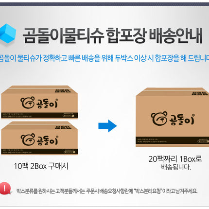 #Wet Wipe Basic-Cap 800 (80 sheets x 10 packs)#Gomdoli Korea Organic Baby Wet Tissue | Kids Adult Wet wipes
