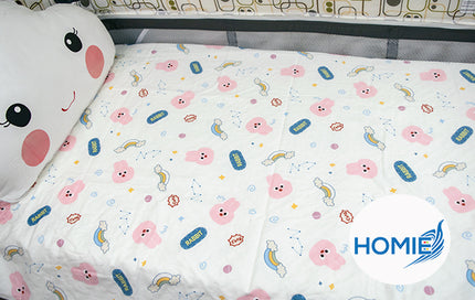 【Homie Stackable Cot Crib Sheet 】for Preschool Daycare and Child Care Centre