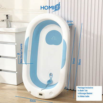HOMIE 0-6Years Foldable Baby Bath Tub Children Shower Basin Portable Infant Bathtub