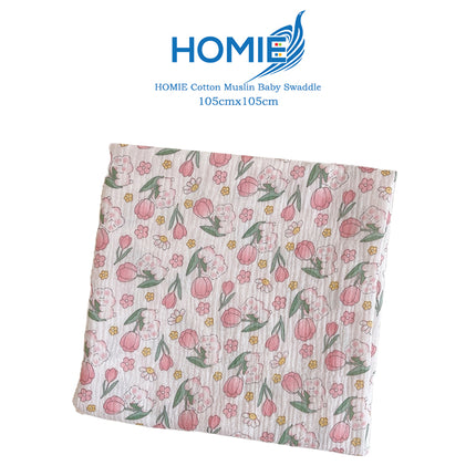 Bamboo Muslin Swaddle Blanket – Ultra-Soft & Breathable (105x105cm)