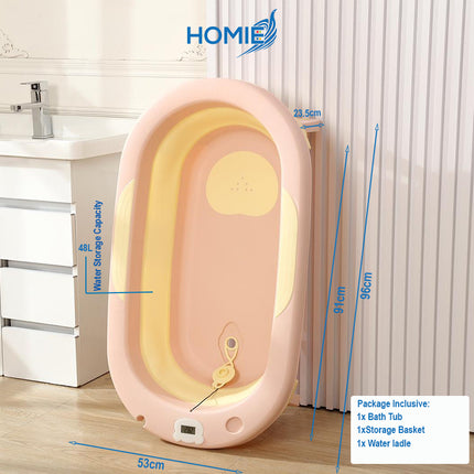 HOMIE 0-6Years Foldable Baby Bath Tub Children Shower Basin Portable Infant Bathtub