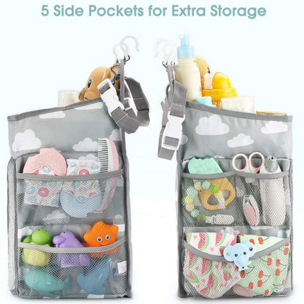 Portable Folding Baby Diaper Organizer Holder Multi Function Infant Nursing Nappy Storage Hanging Bag