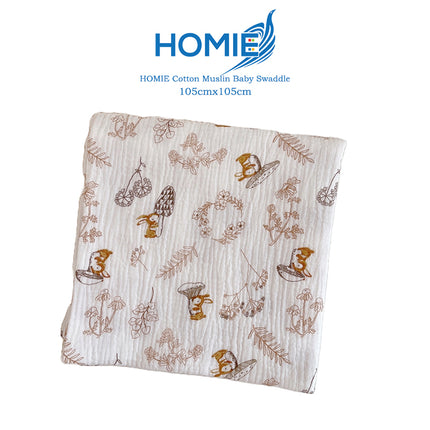 Bamboo Muslin Swaddle Blanket – Ultra-Soft & Breathable (105x105cm)