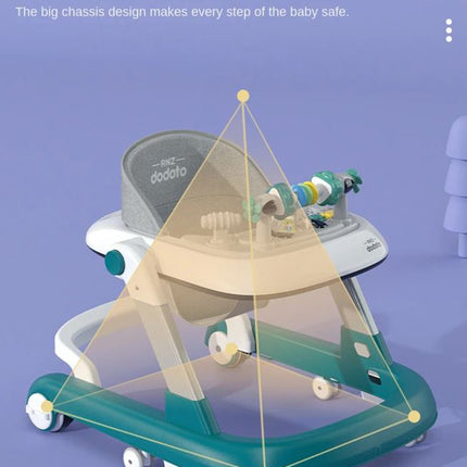 Baby Walker Newborn Learning Walking Car with Music Foldable and Adjustable Multifunction Toddler Walk Car with Wheel