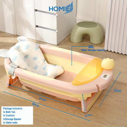HOMIE 0-6Years Foldable Baby Bath Tub Children Shower Basin Portable Infant Bathtub