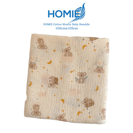 Bamboo Muslin Swaddle Blanket – Ultra-Soft & Breathable (105x105cm)