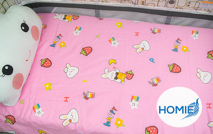 【Homie Stackable Cot Crib Sheet 】for Preschool Daycare and Child Care Centre