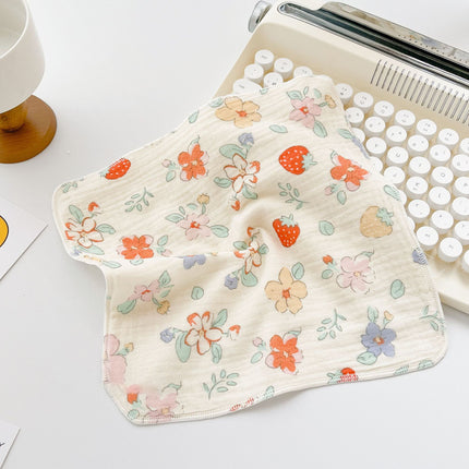 [Face Towel]Cotton Gauze Towel Muslin Newborn Burp Cloth Square Towels 4 Layers Handkerchief Baby Washcloth