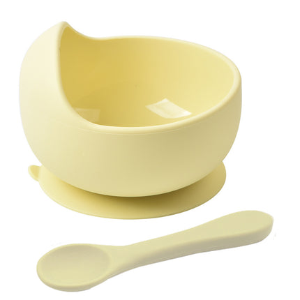 2PCS/Set Silicone Baby Bowl Food Grade Silicone Feeding Tableware