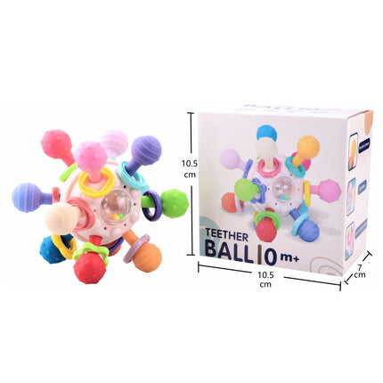 0 to 12 Months Rotating Rattle Ball Toy Silicone Teether / Baby Teether Silicone / Teething Ring