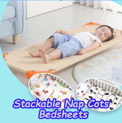 【Homie Stackable Cot Crib Sheet 】for Preschool Daycare and Child Care Centre